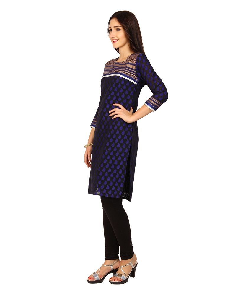navy blue color kurta