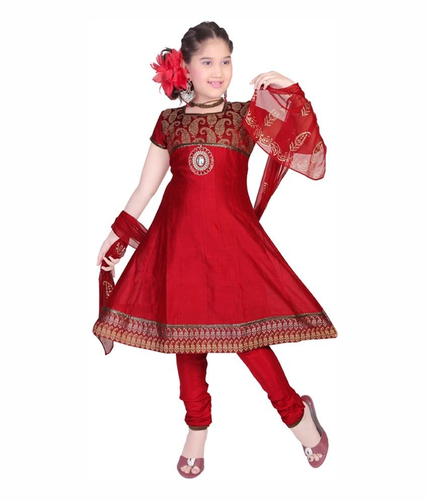 half sleeves salwar suit