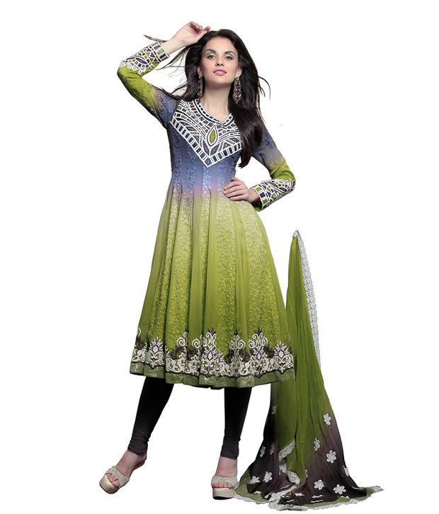 chiffon material churidar