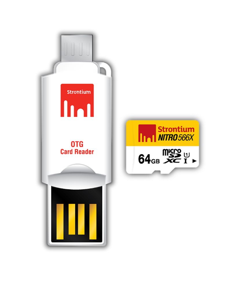 Strontium 64GB Nitro MicroSD Card With OTG Adapter 85MB/S