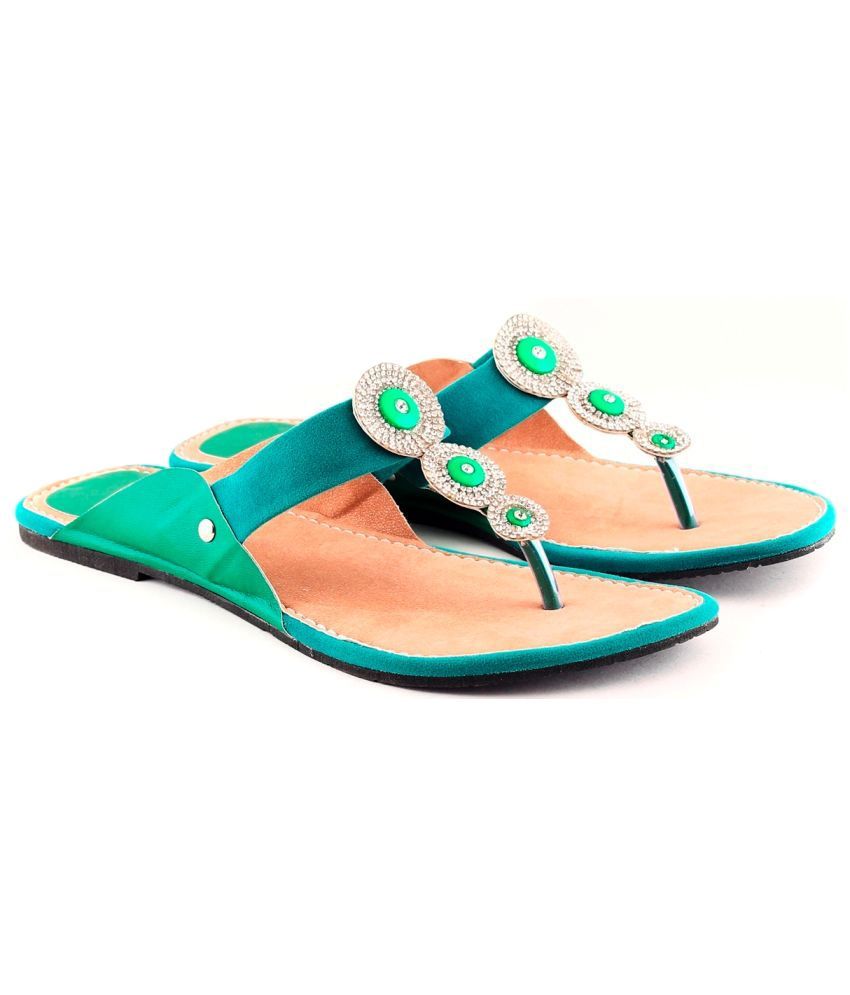 turquoise low heel sandals