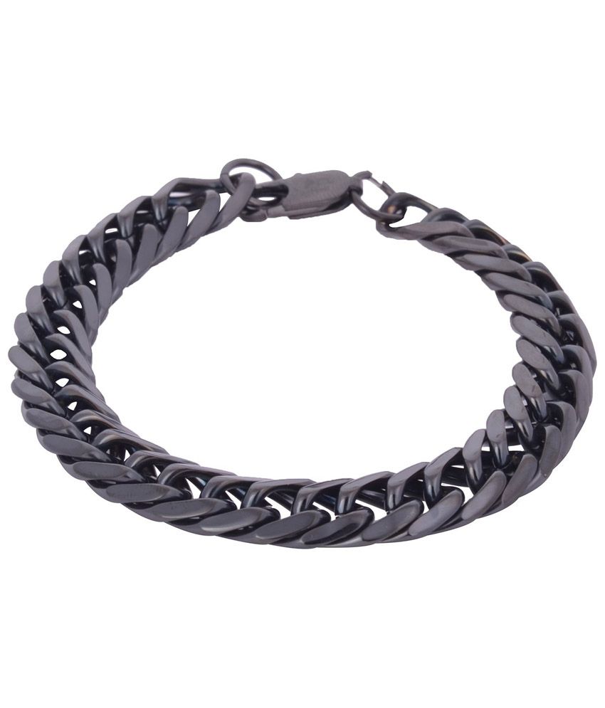 The Jewelbox Black Stainless Steel Bracelets