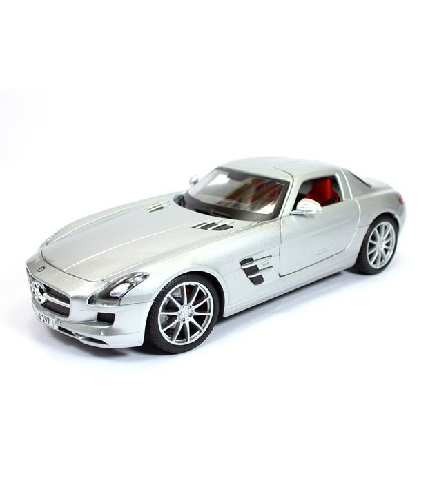 Maisto Mercedes Benz Sls Amg Silver 1:18 By Maisto Diecast Scale Model ...