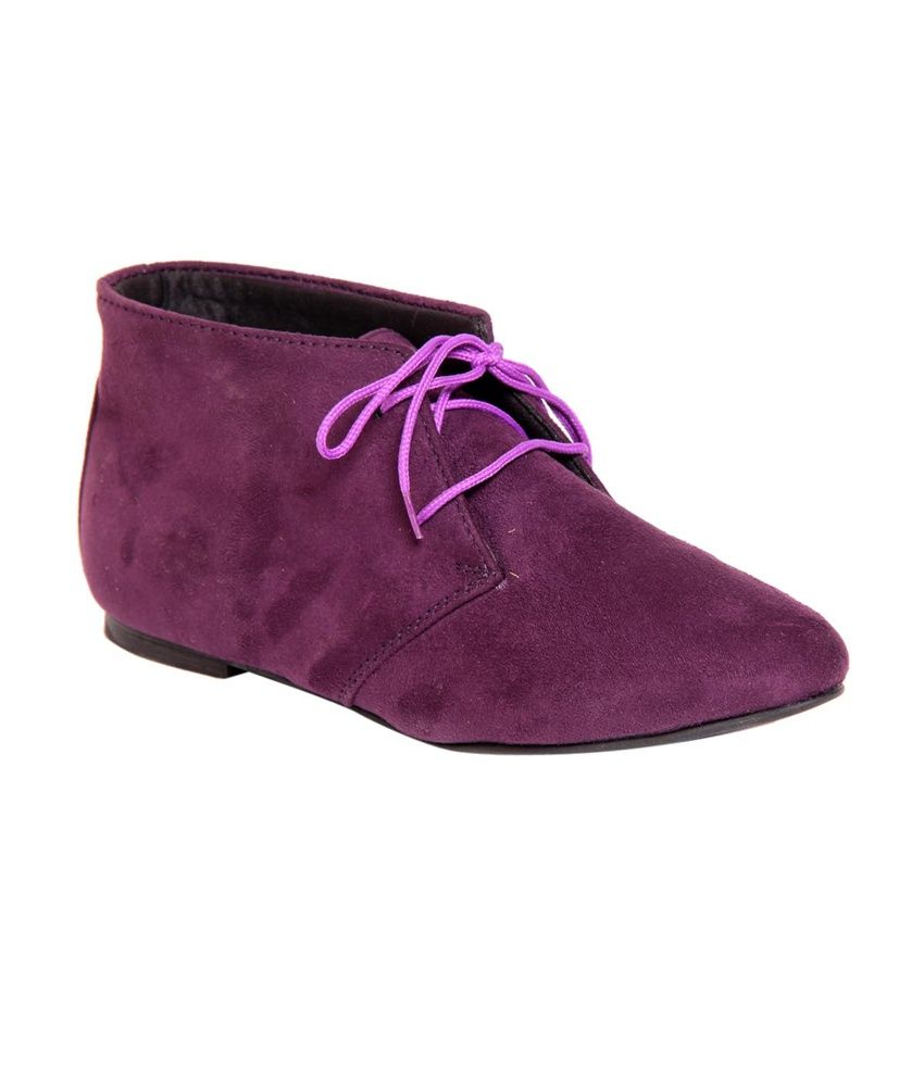 purple suede chelsea boots
