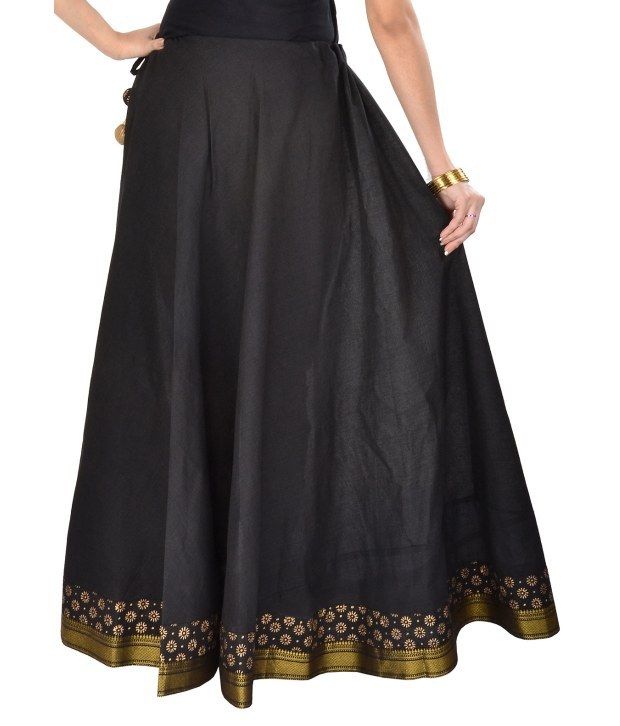 Buy 9Rasa Black Cotton Skirts Online at Best Prices in India Snapdeal