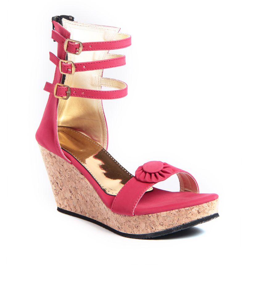 Butterfly Red Wedges Sandals Price in India- Buy Butterfly Red Wedges ...