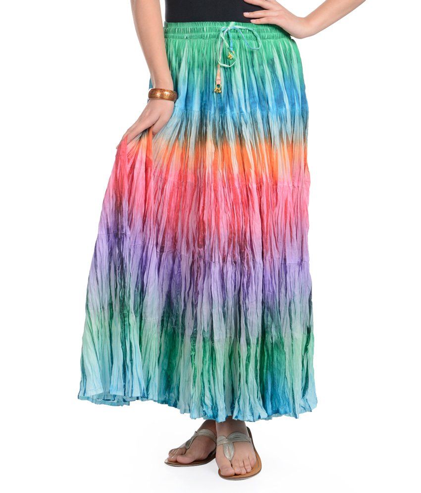 35% OFF on Rajasthani Multicolor Long Skirt on Snapdeal | PaisaWapas.com