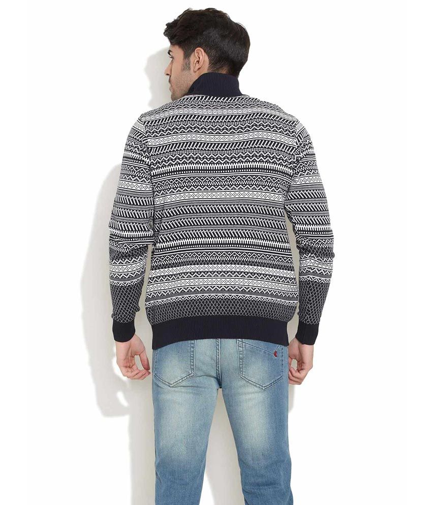 white fair isle sweater