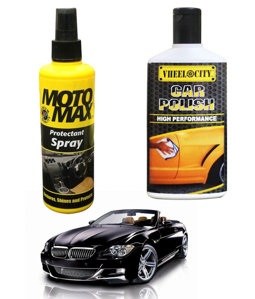 Moto Max Protectant Spray 200ml + Vheelocityin Car Polish - 100ml: Buy ...