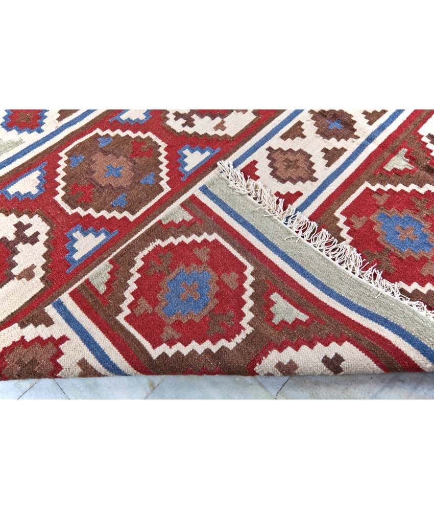 Multi Color Wool Dhurrie Rug Buy Multi Color Wool Dhurrie Rug Online