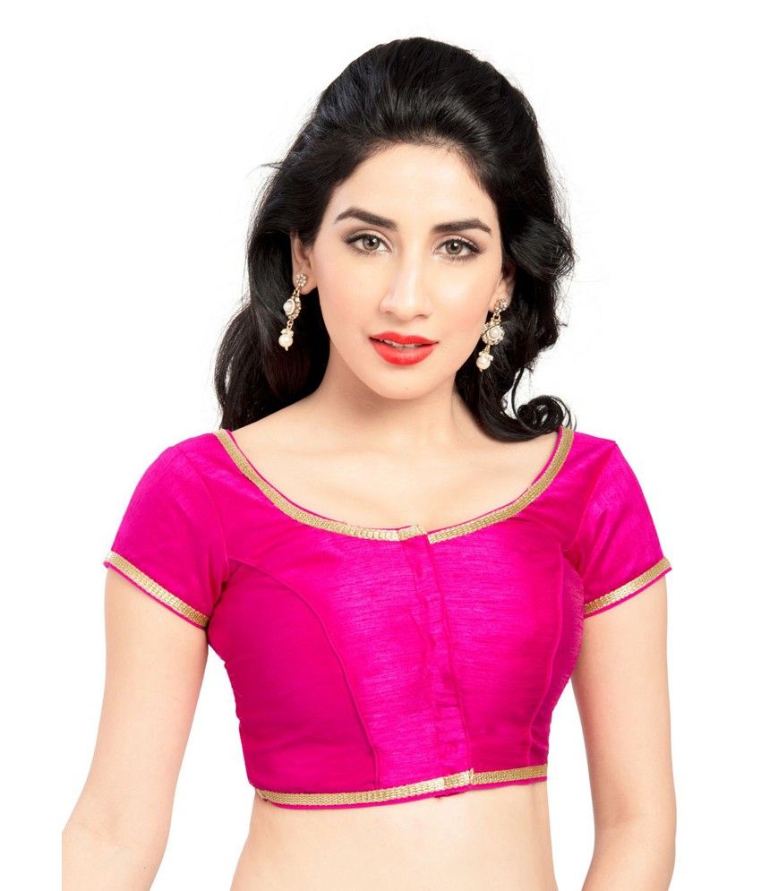 Vamas Pink Silk Blouses - Buy Vamas Pink Silk Blouses Online at Low ...