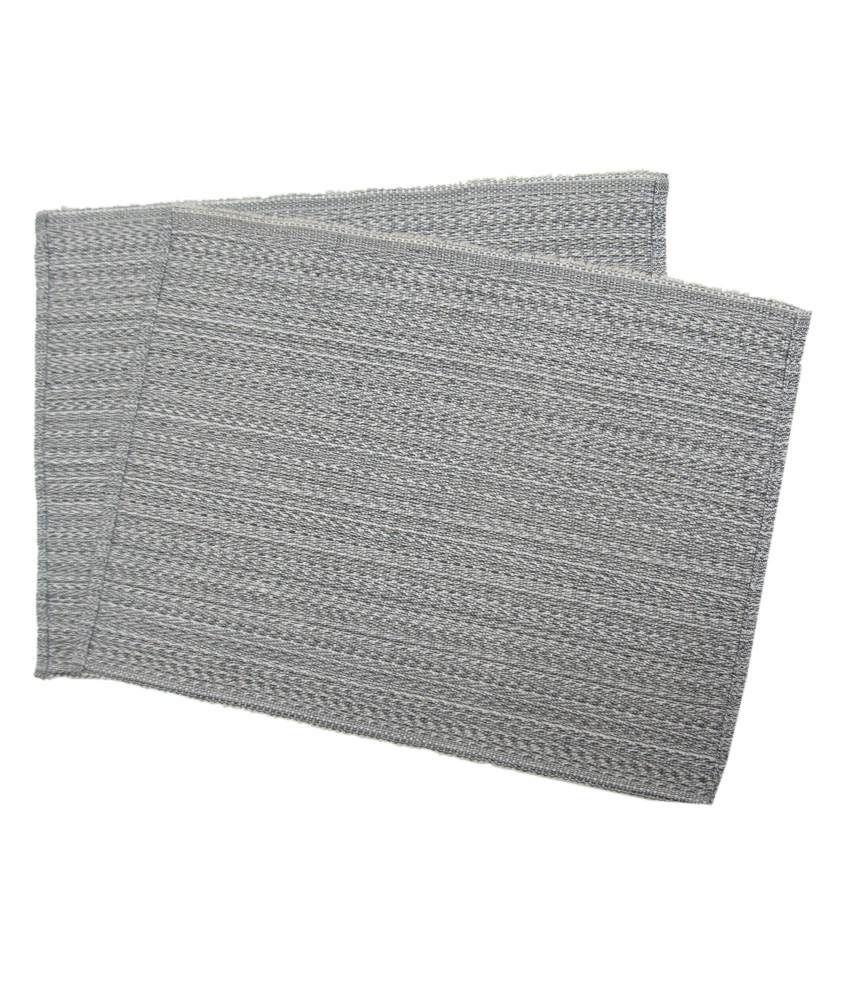 Airwill Gray Plain Cotton Table Mats (set Of 4) Buy Airwill Gray