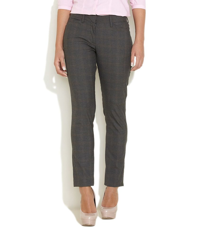 grey checkered pants womens