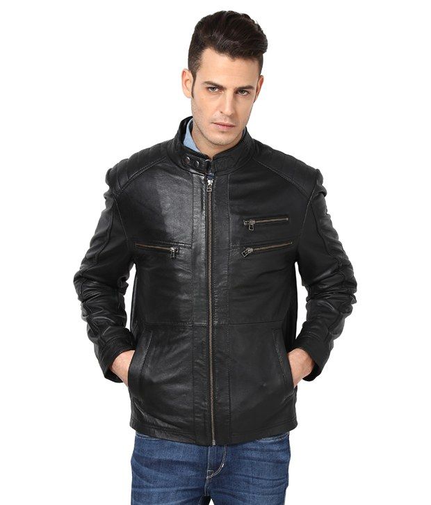 Aditi Wasan Black Leather Biker Jacket - Buy Aditi Wasan Black Leather ...