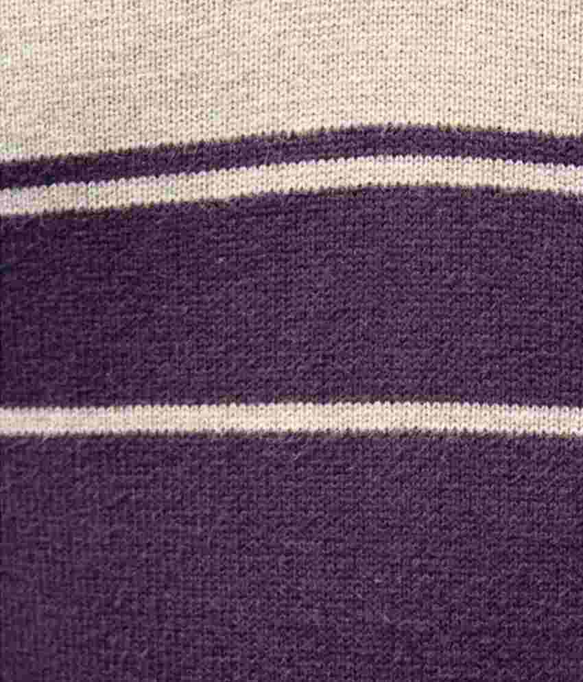 Romano Purple Woollen Round Neck Sweaters - Buy Romano Purple Woollen ...