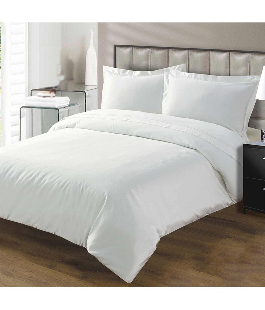 Misr White Plain Cotton Single Bed Covers Buy Misr White Plain Cotton