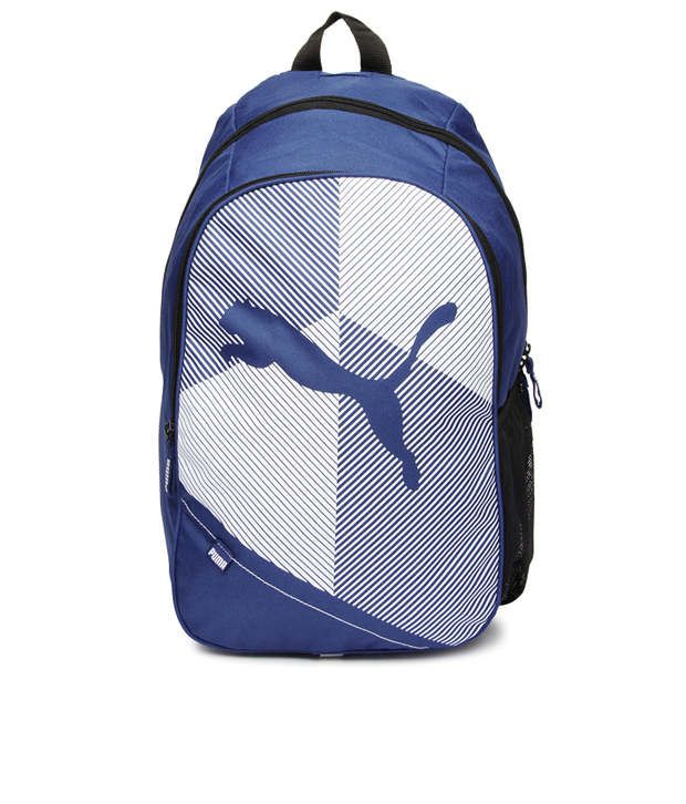 puma unisex echo plus black & white backpack