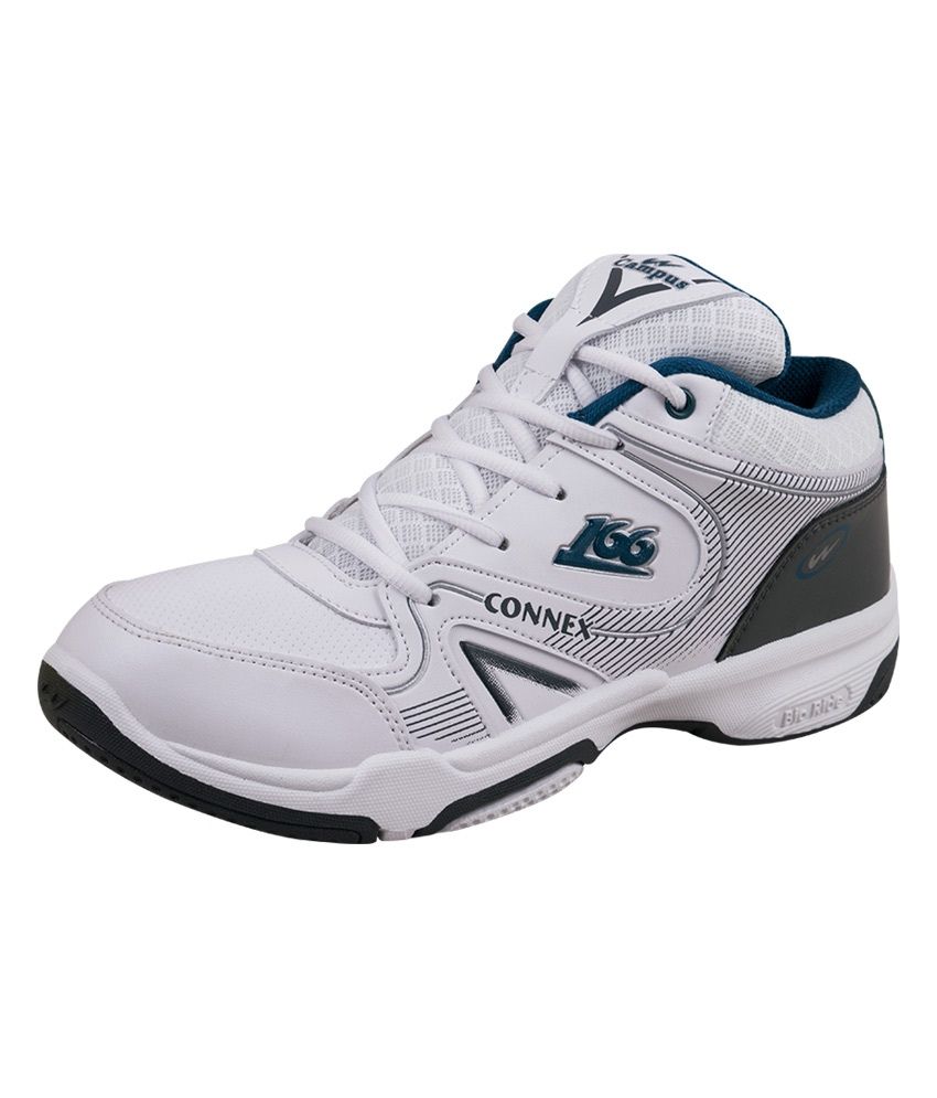 campus white sports shoes