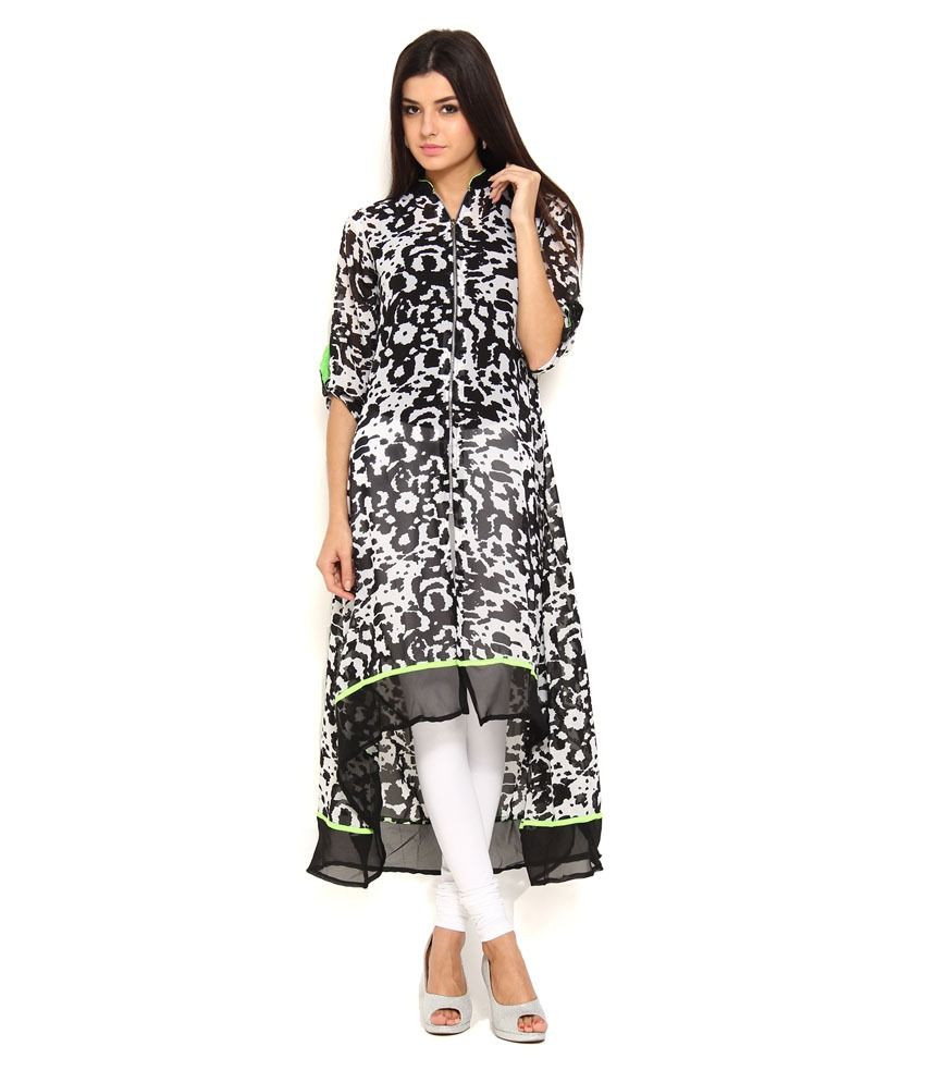 chiffon frock designer kurti