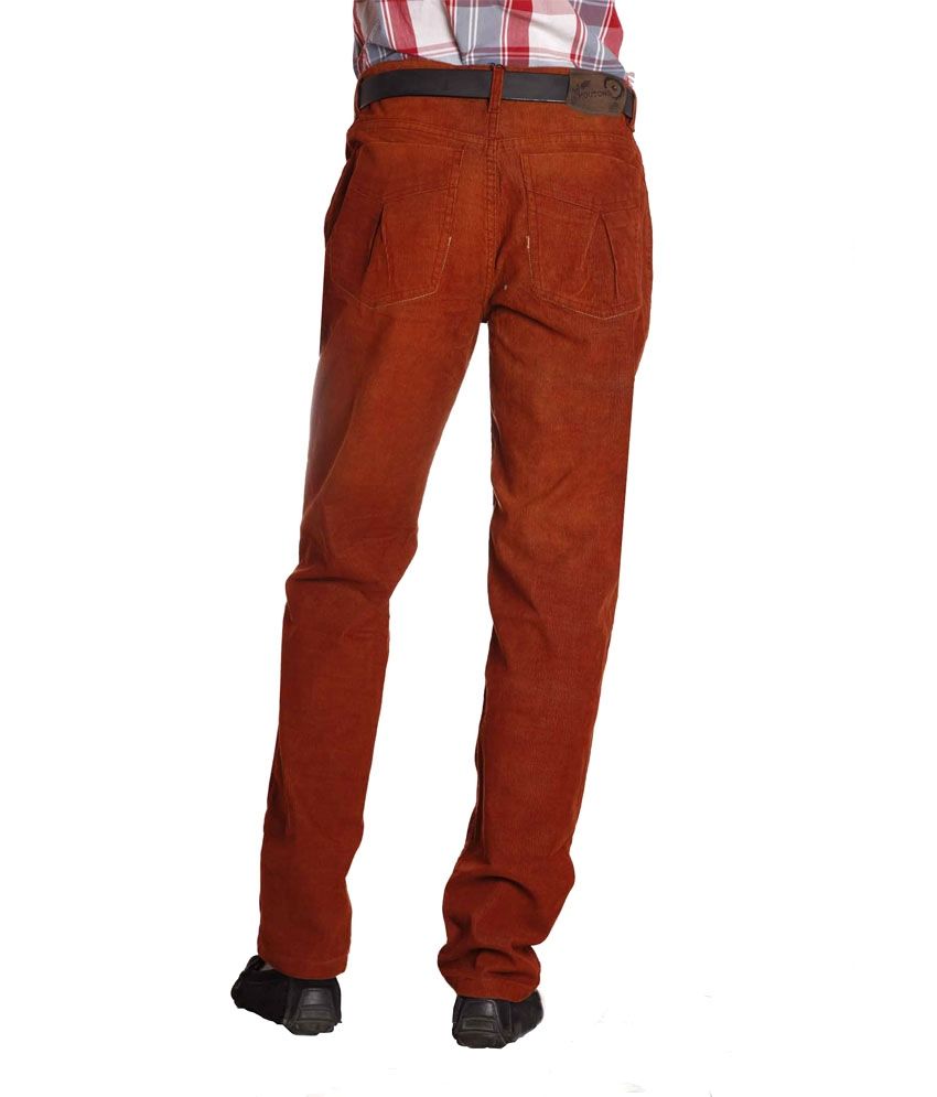 orange corduroy pants