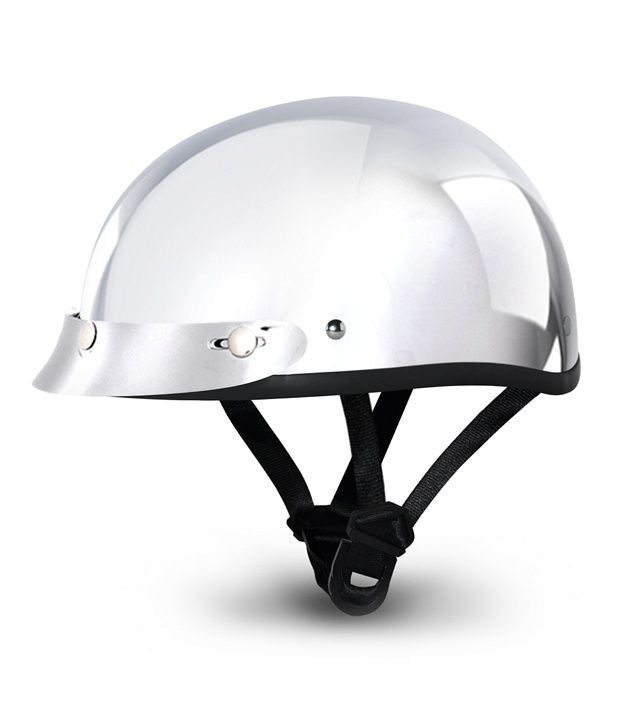 chrome skull cap helmet