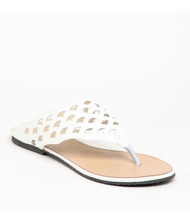 New Trend Ladies Footwear White Slip-on 