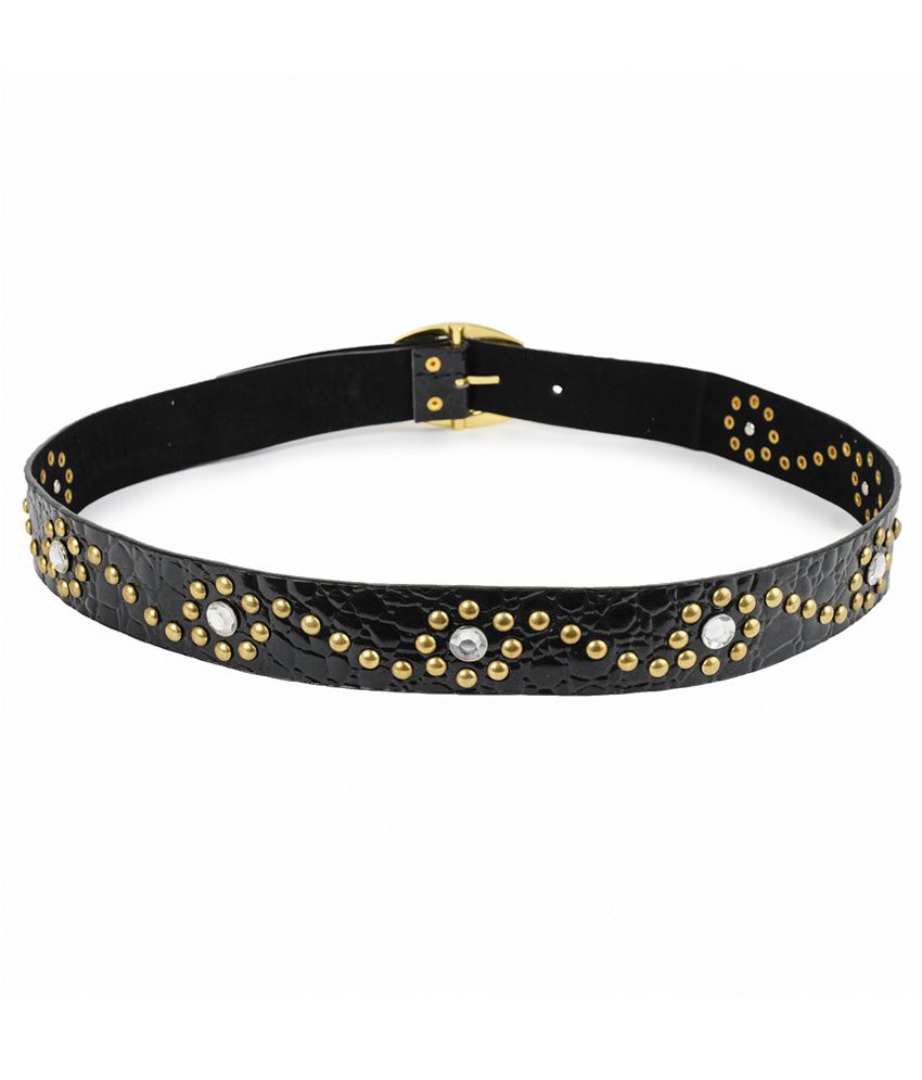 Black Stone Studded Belt: Buy Online at Low Price in India - Snapdeal