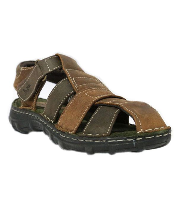 Mardi Gras Brown Leather Floater Sandals For Kids Price in India- Buy ...