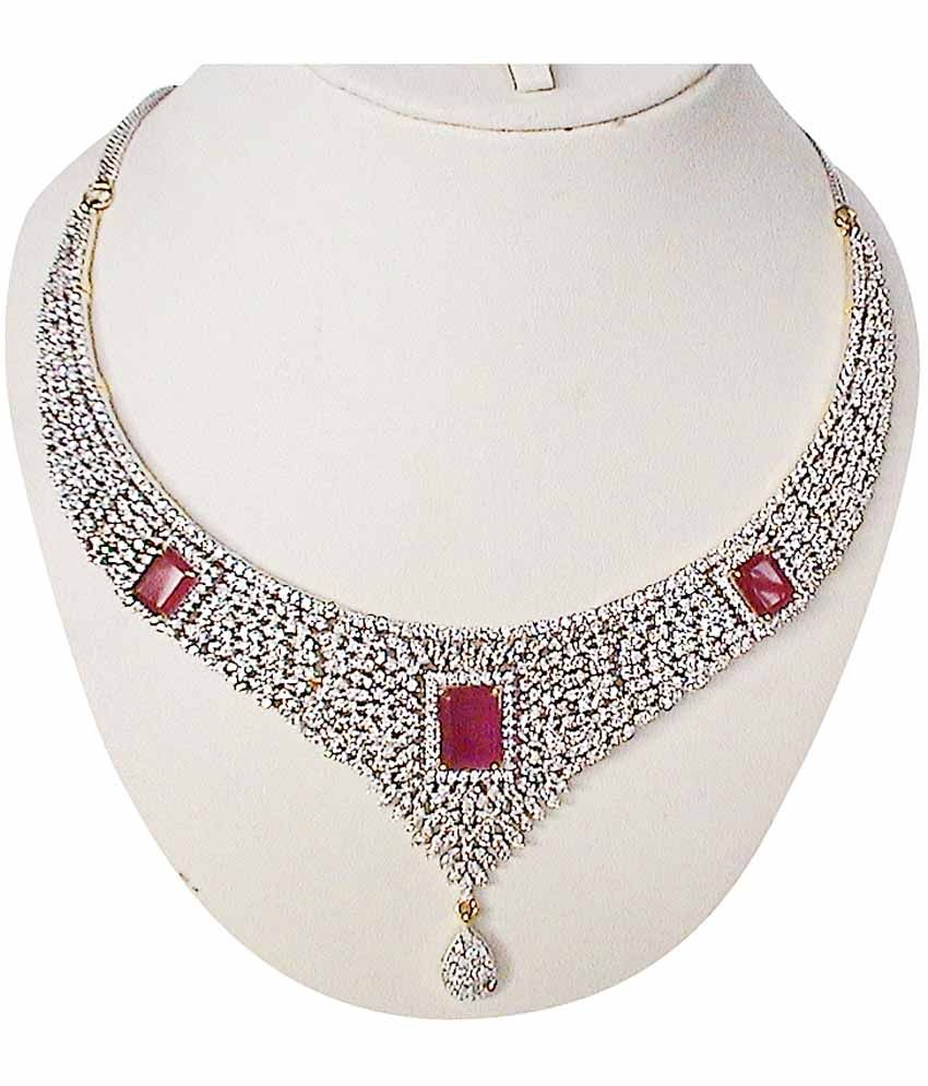 diamond party wear necklace