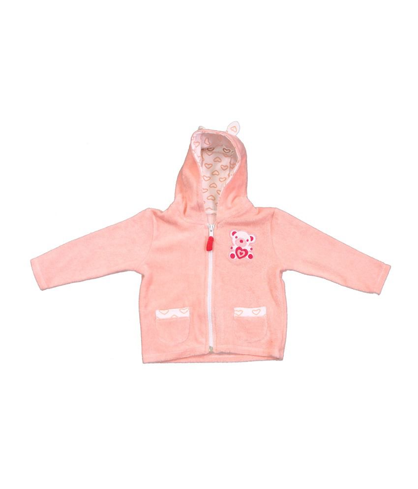     			Bio Kid Pink Cotton Fleece Jacket For Girls