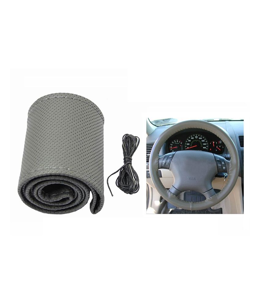 Autosun Leather Car Steering Wheel Cover Grey Ford Ecosport Buy