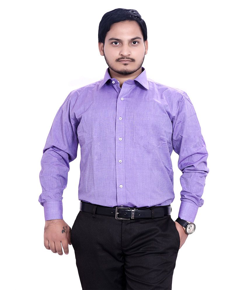 French Twins Purple Formal Shirt - Buy French Twins Purple Formal Shirt