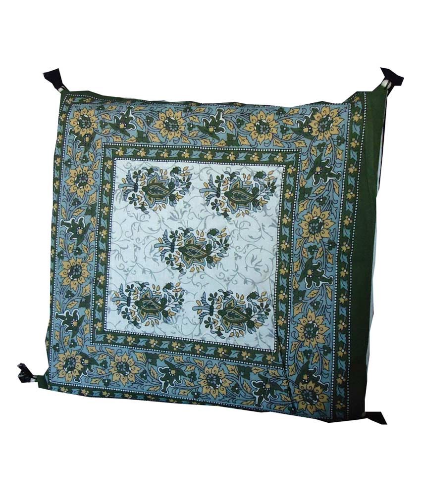 Jaipur Art & Craft Multicolor Traditional Prints Cotton Cushion Cover