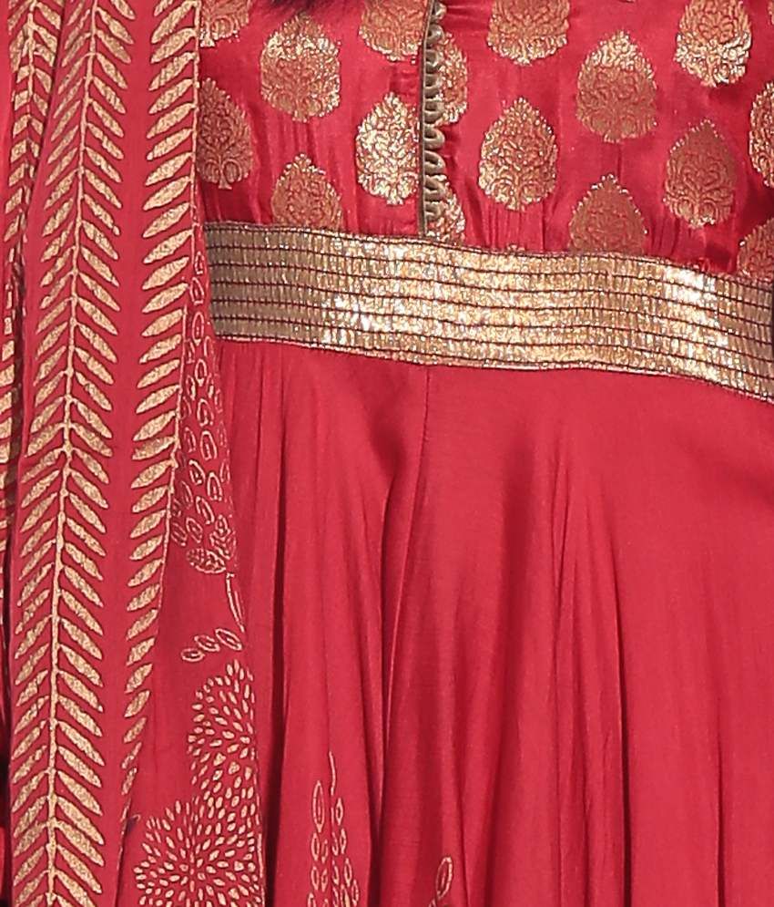 biba red salwar suit