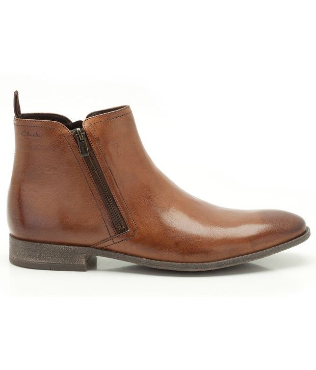clarks brown mens boots