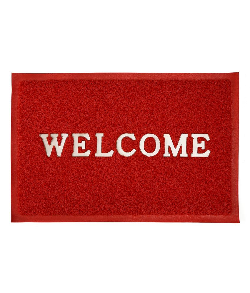 Urban Style Floor Fashion Welcome Pvc Red Door Mat # Wld 01