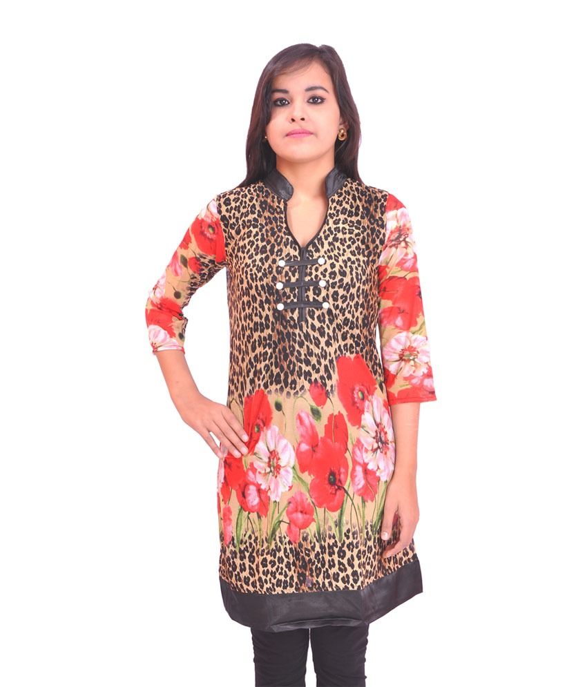 tiger print kurti designs