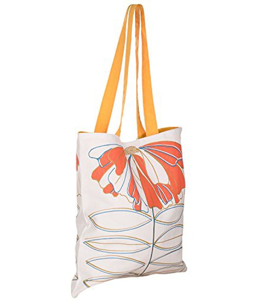 Buy Kohl Daisy Picking Women's Canvas Tote Bag Beige at Best Prices in India Snapdeal