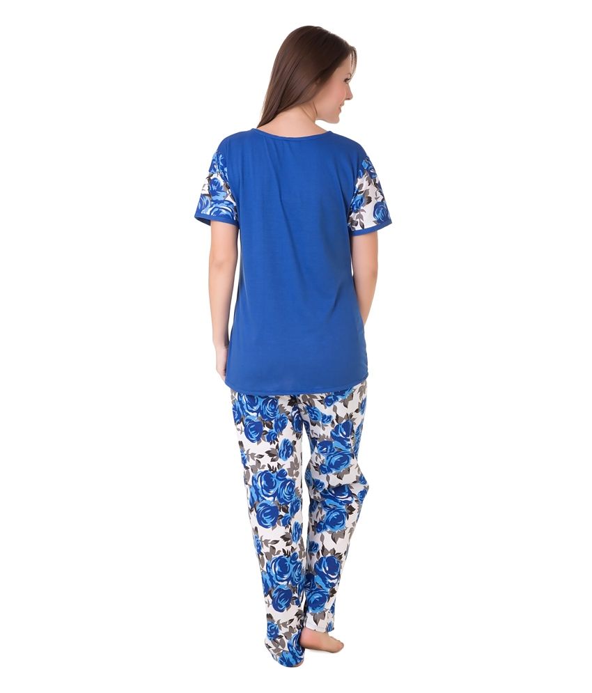 Buy Masha Blue Cotton Nightsuit Sets Online at Best Prices in India ...