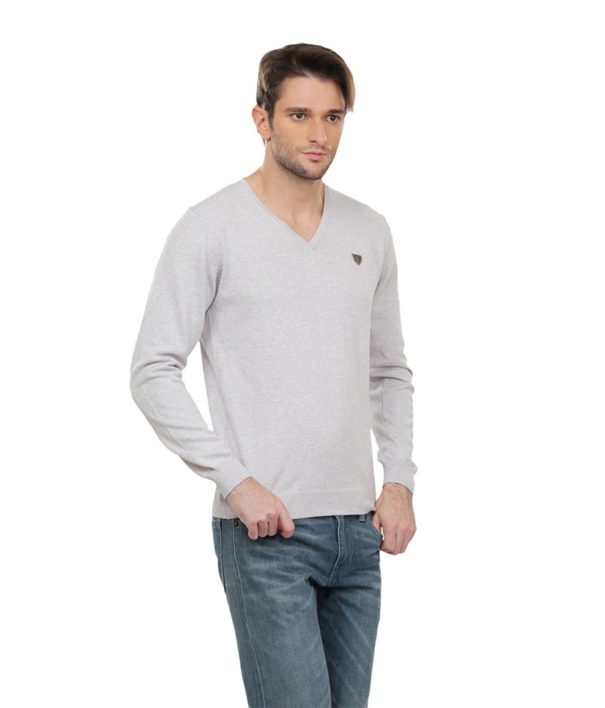 mens grey v neck t shirts