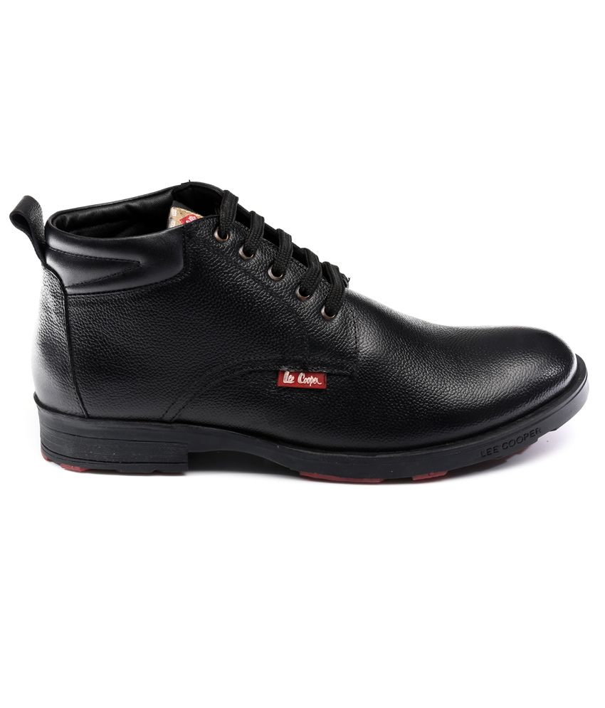 lee cooper black boots