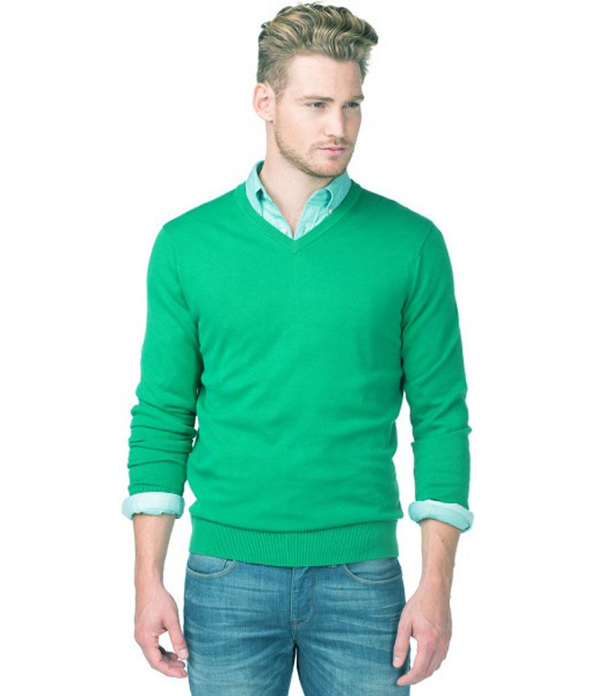 Charles Vogele Green Woollen Sweatshirts With Quotes - Buy Charles ...