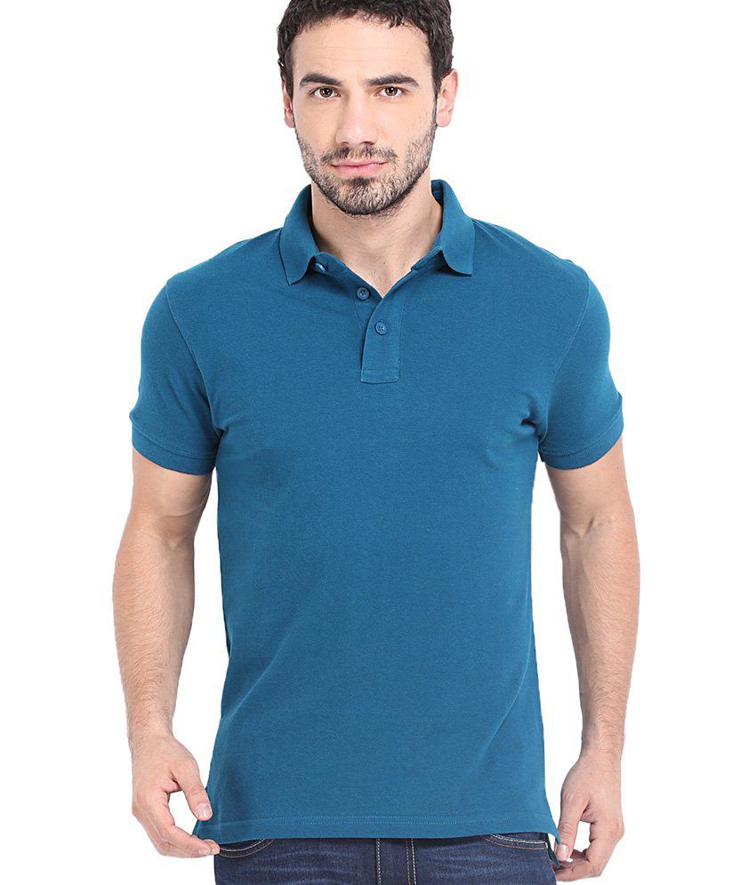 Highlander Blue Polo T shirt - Buy Highlander Blue Polo T shirt Online ...