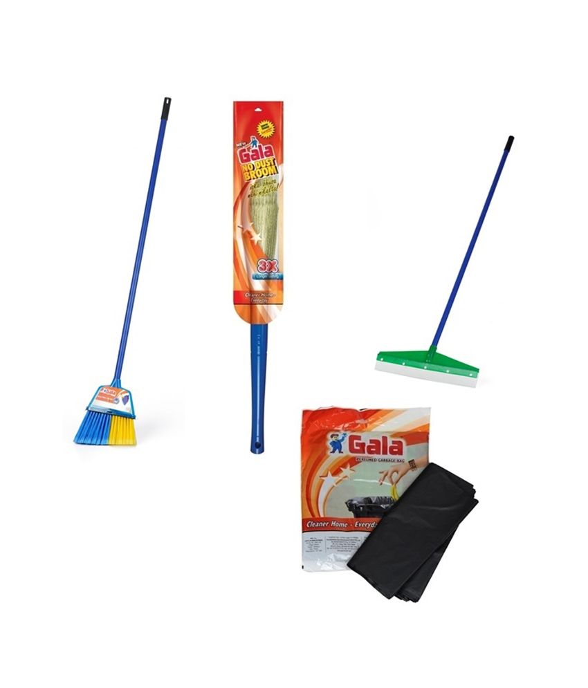 Gala V Broom W/no Dust Broom, Leader Wiper & Garbage Bag (4 Pcs) Buy