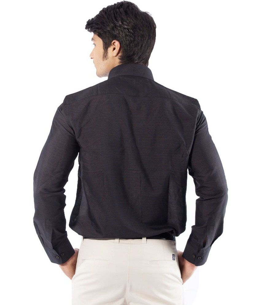 Intergold Plain Black Formal Shirt - Buy Intergold Plain ...