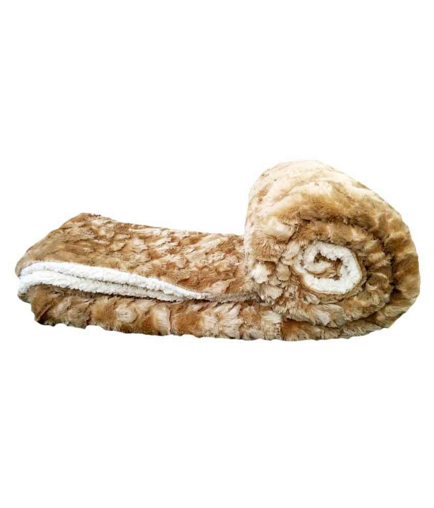     			JK handloom Micro Mink Ladakhi Chingu Fur Woolen Blanket Quilt  Dohar Comforter Duvet Single Bed