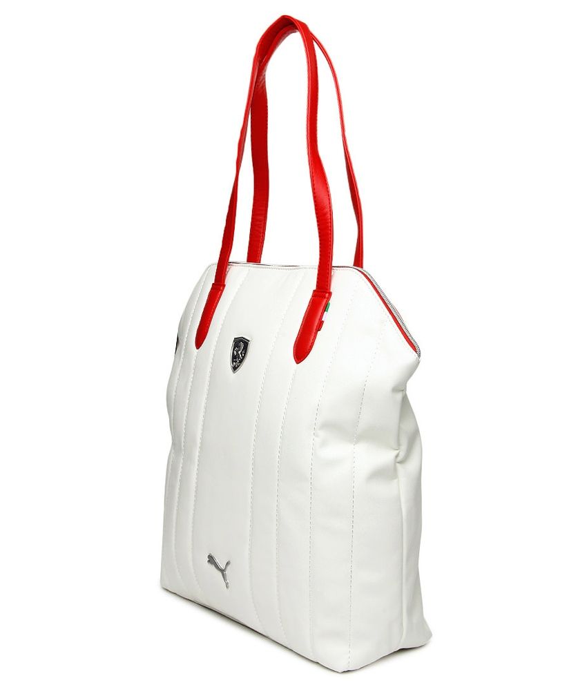 puma purse white and gold