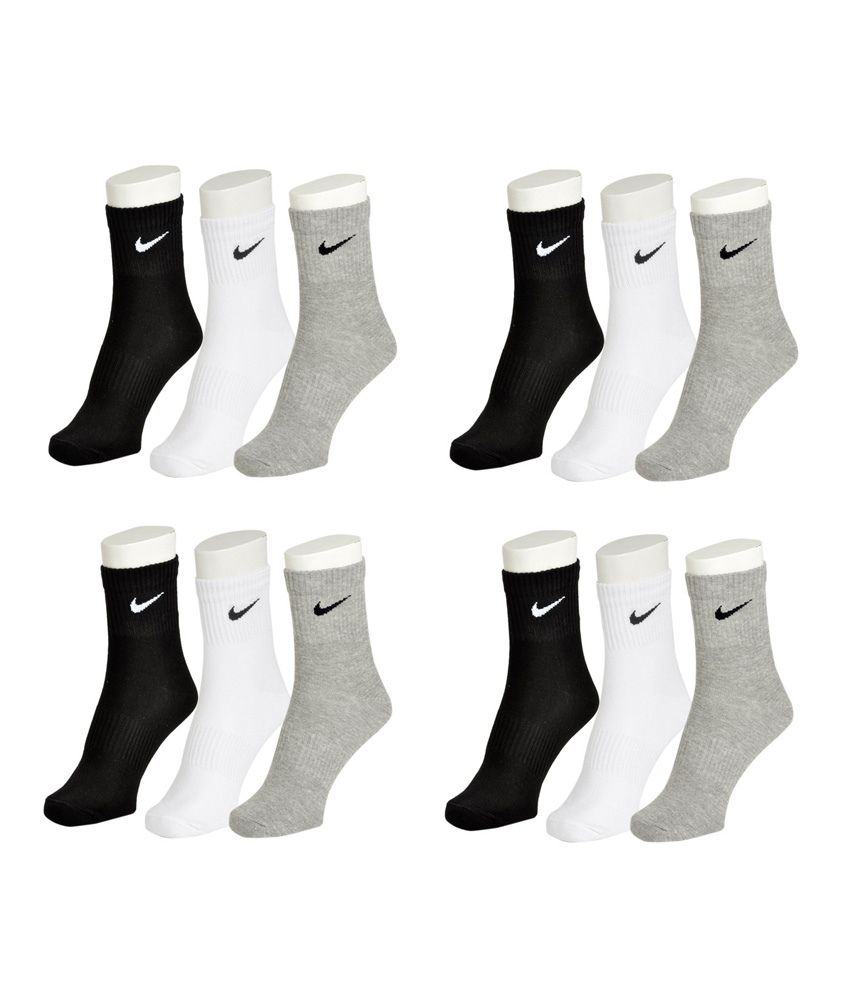 Nike Multi Colour Cotton Ankle Length 12 Pair Of Socks - Buy Nike Multi ...
