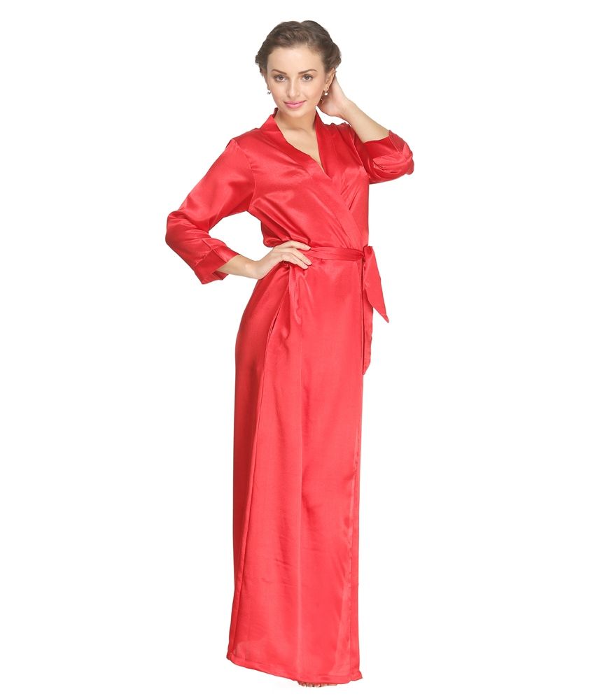 Buy Private Lives Red Satin Robe Online At Best Prices In India Snapdeal