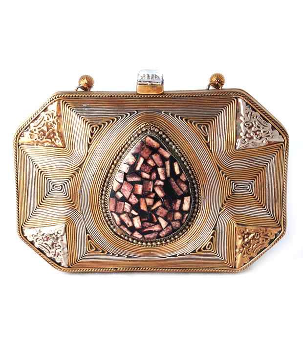Buy Saisha Fcb0049 Brown Clutch at Best Prices in India - Snapdeal